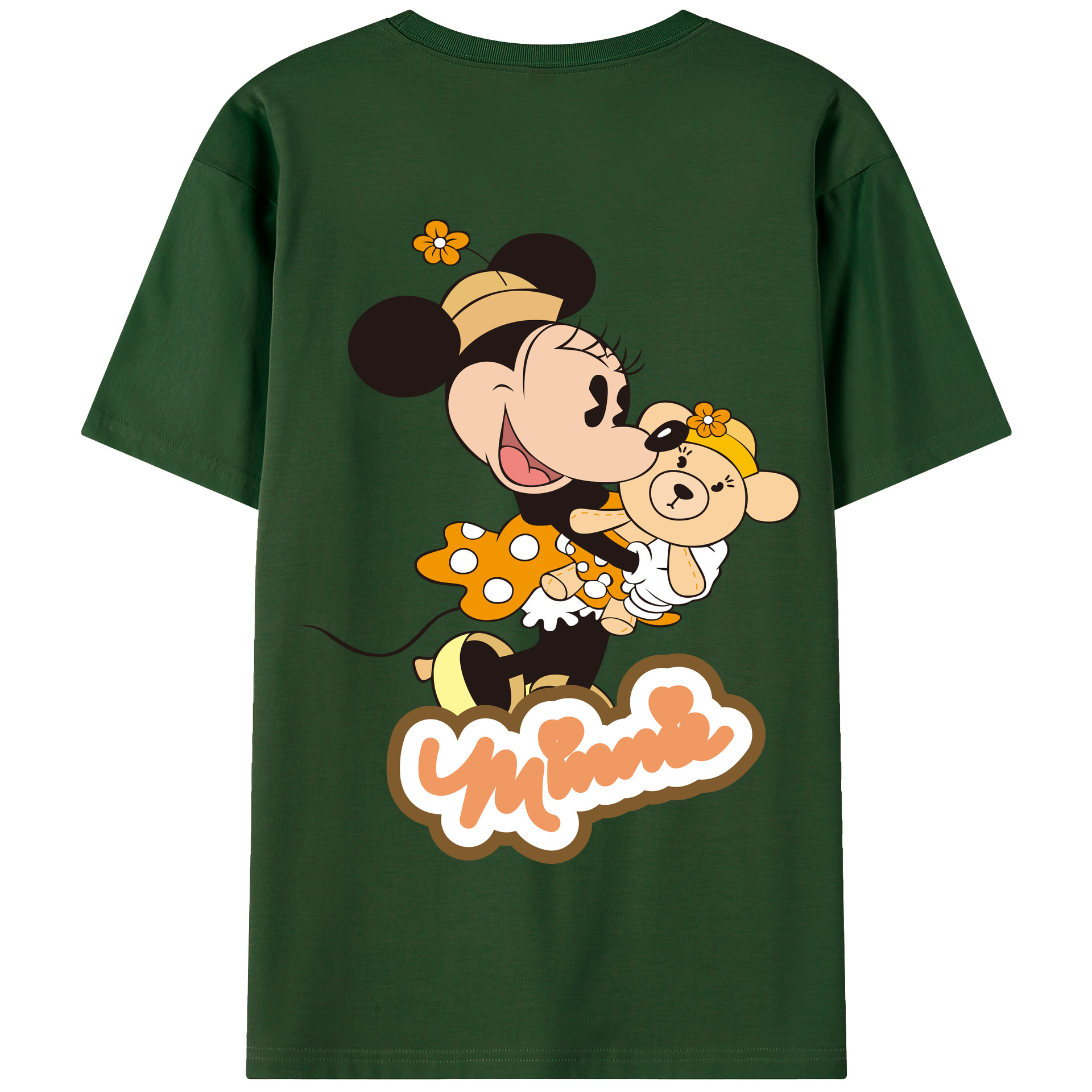 （画像用） ミッキーマウス Mickey Mouse 綿100％半袖Tシャツ（背面プリント）